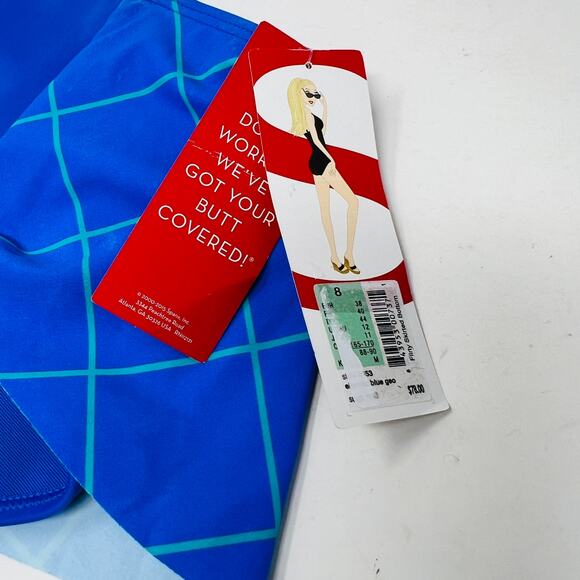 NEW! Spanx Swim Bottoms Bikini Trim Coverage Shapewear Beach Resort Blue - 8 - Picture 3 of 5